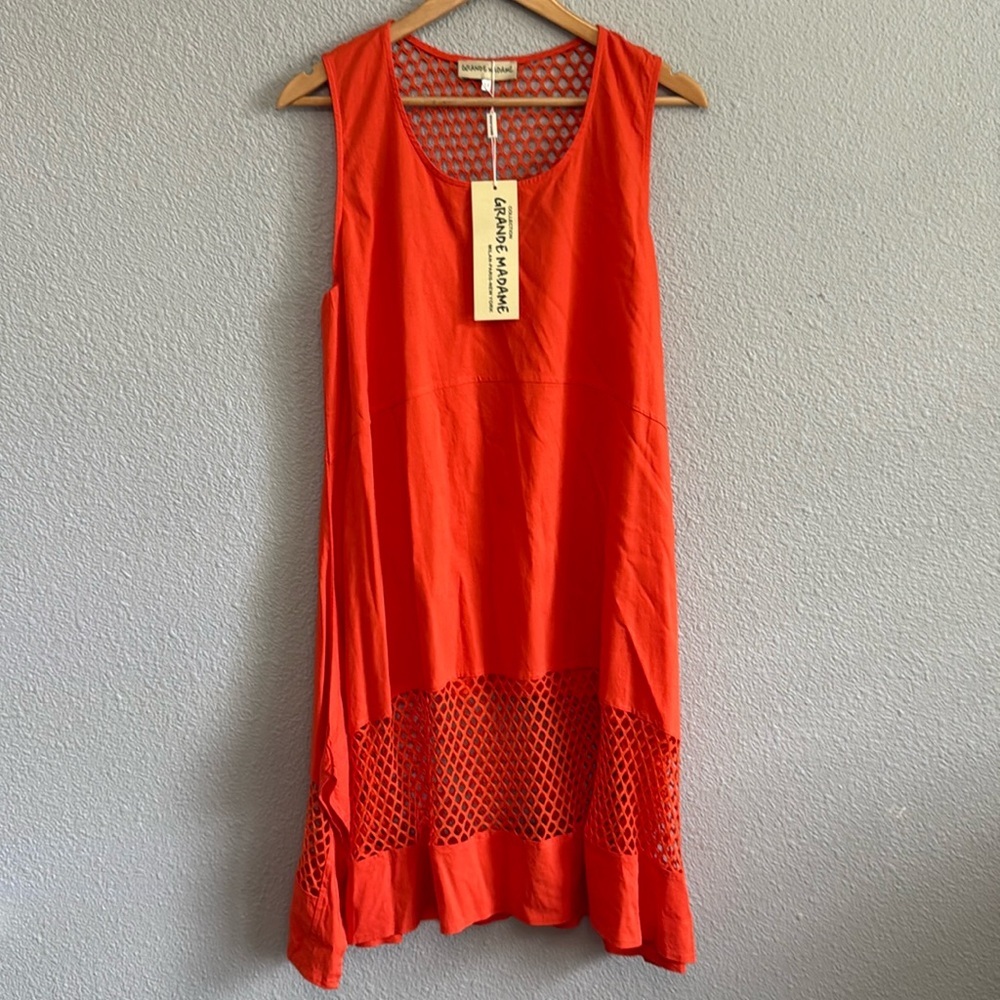 Sleeveless Cotton‎ Linen Dress Size Small Medium NWT